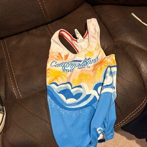 GK Blue and White Women's Athletic Tank